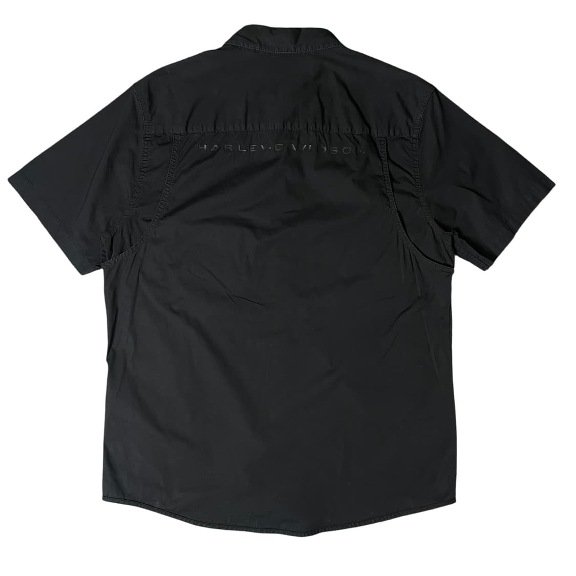 할리데이비슨 블랙 코튼 원포켓 메쉬 반팔 셔츠 L 상품이미지2
