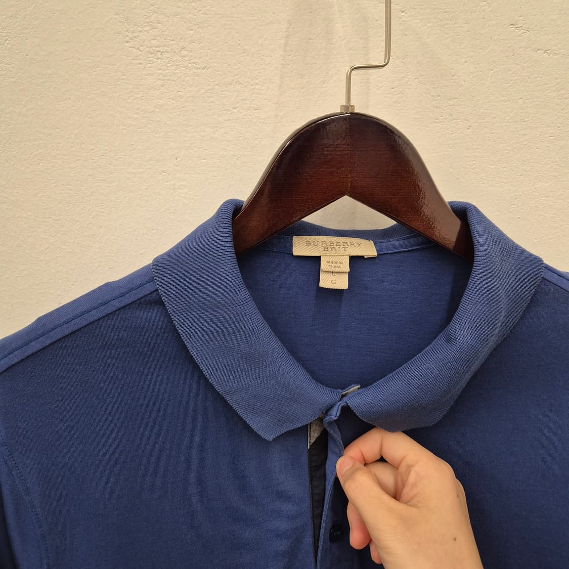 버버리 노바 체크 카라 반팔 L 상품이미지3
