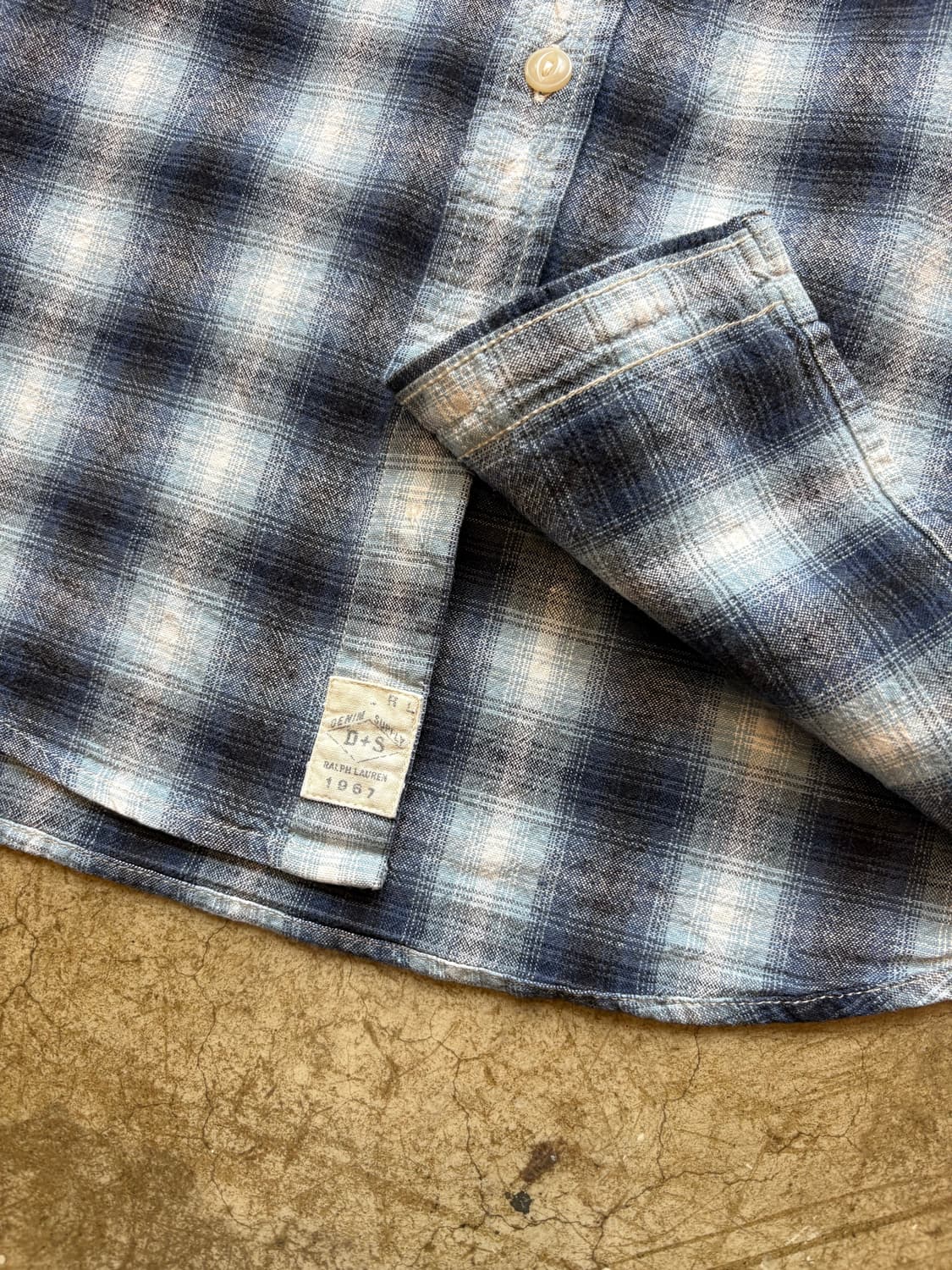 폴로 데님앤서플라이 옴브레 체크 셔츠 상품이미지5