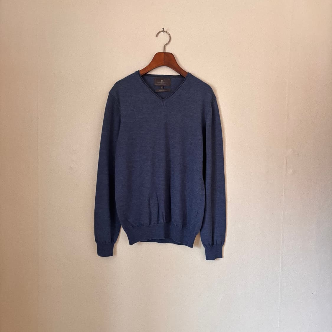 막스앤스펜서 이태리 여성 M 메리노울 실크 브이넥 니트 상품이미지1