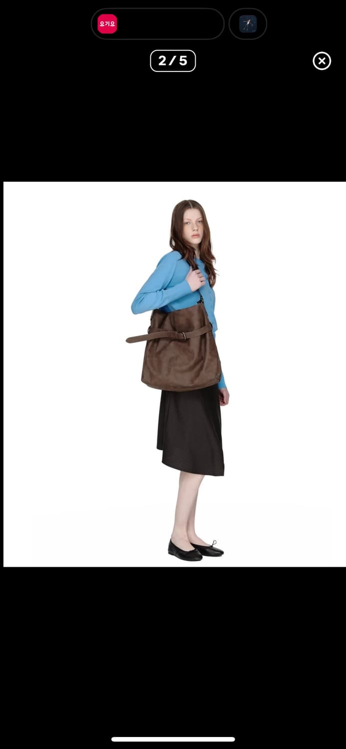 썬번프로젝트 Rivet Belted Big Bag (Brown) 상품이미지5