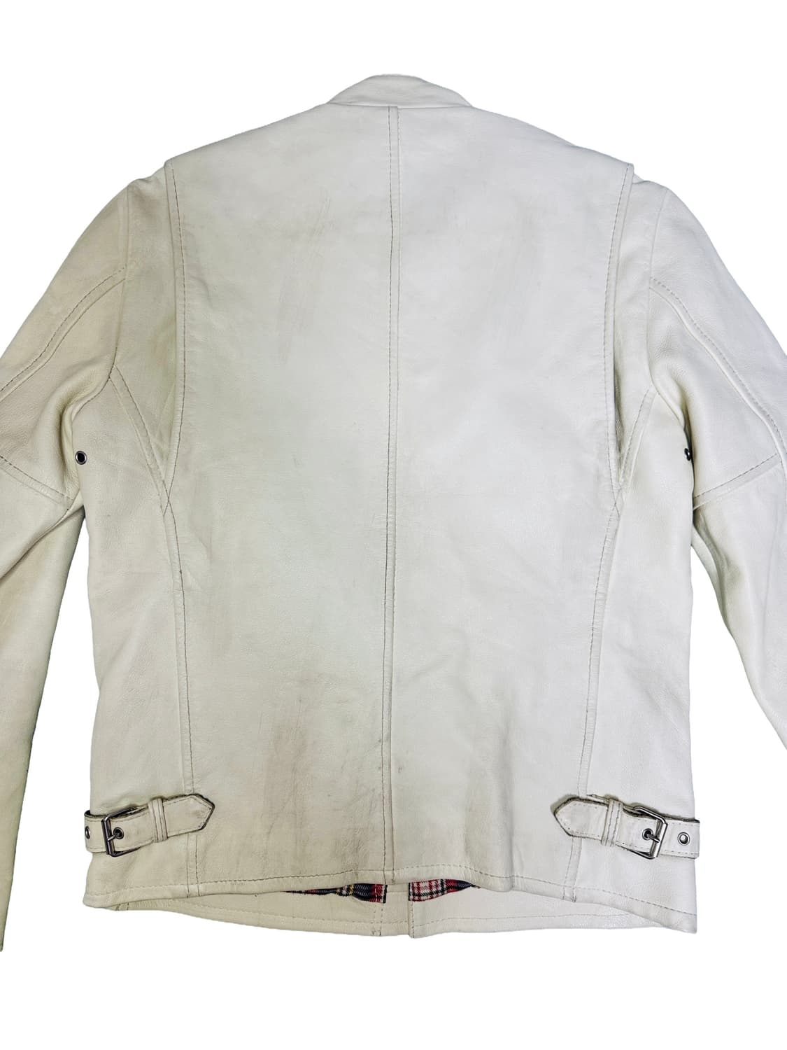 빈티지 90s 쇼트 Schott 화이트 라이더자켓 S 상품이미지8