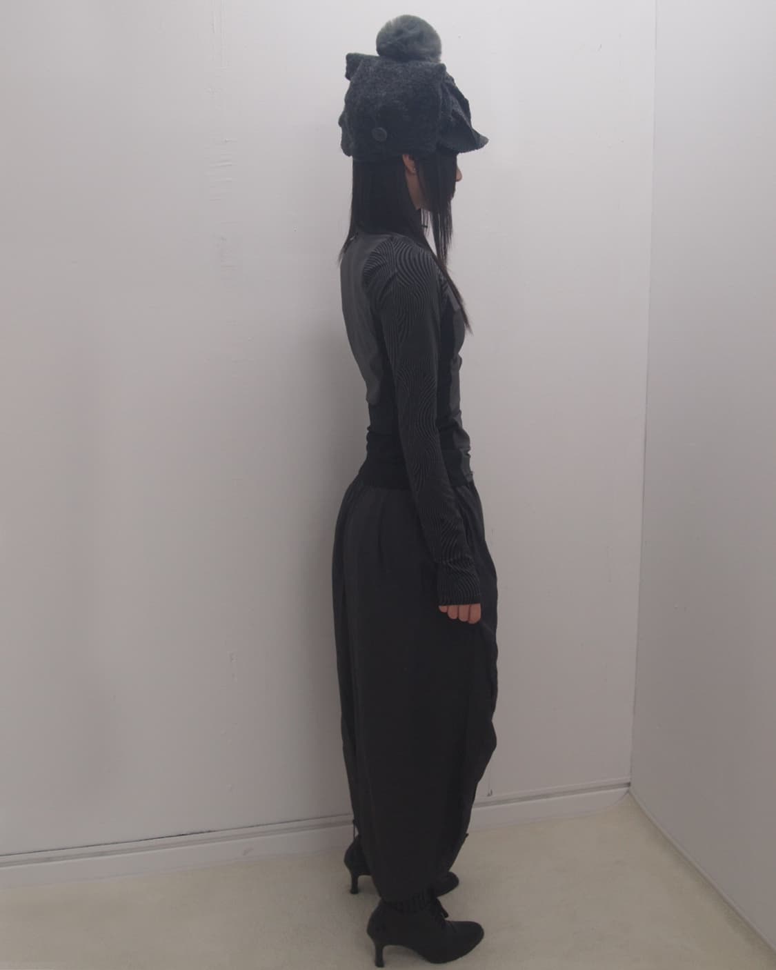 Charcoal slik 3D balloon banding pants  상품이미지4