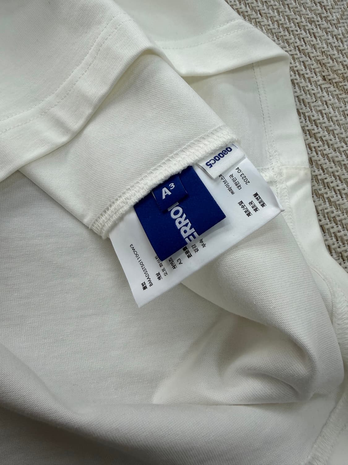 정품) 아더에러 오버핏 반팔 티셔츠 화이트 A3 상품이미지8