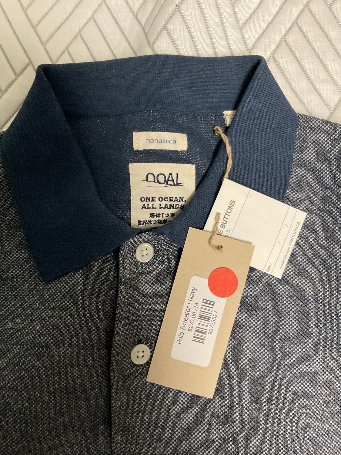 나나미카 nanamica Polo Sweater 네이비 M 상품이미지4