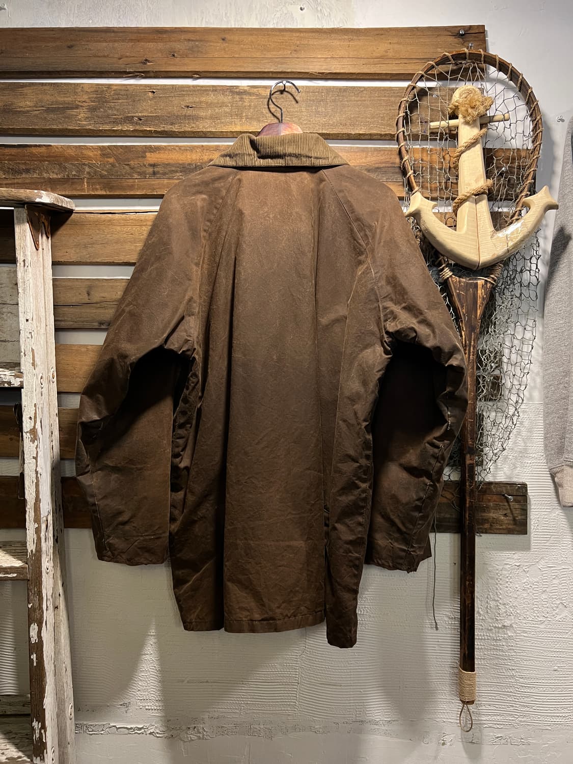 [L]Country Wear 영국제 체크 라이닝 다크 브라운 왁스 자켓 상품이미지7