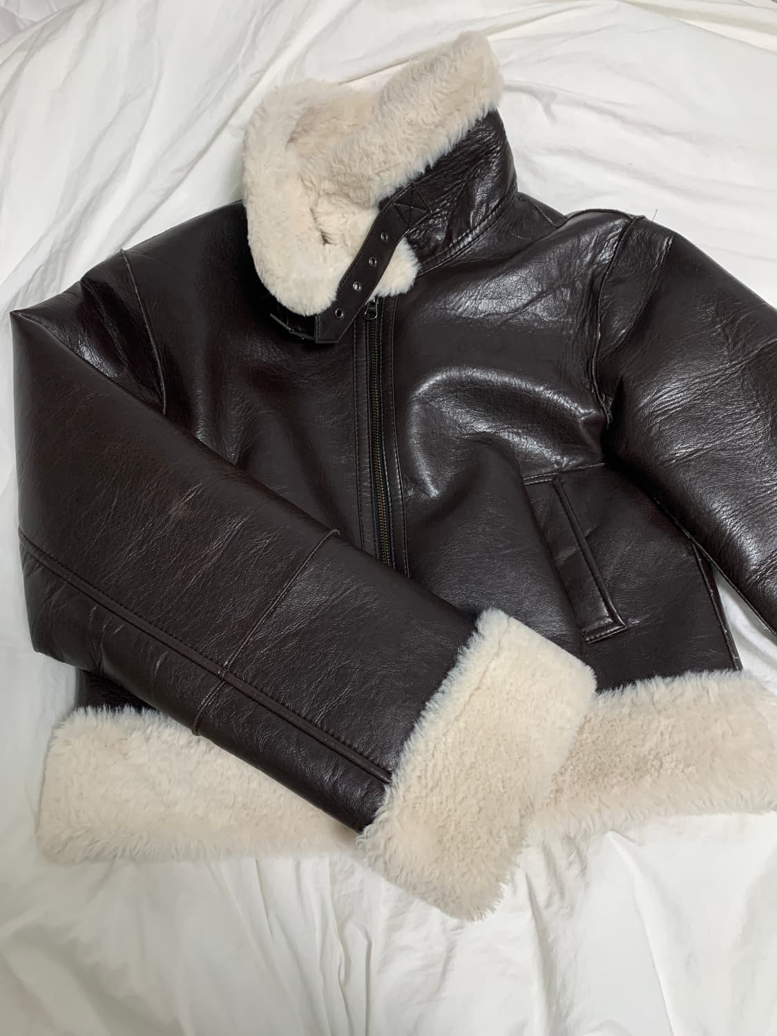 보헴서 무스탕 다크 브라운 상품이미지1