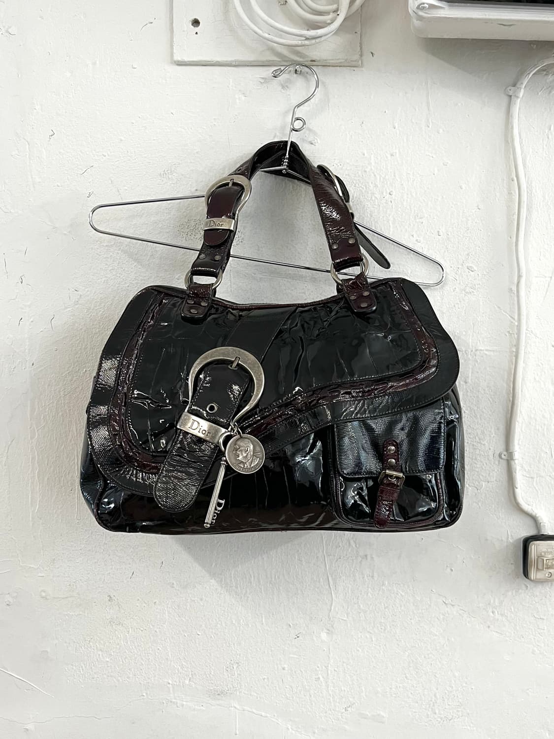 크리스찬 디올 2006 존갈리아노 페이던트 레더 가우초백 상품이미지1