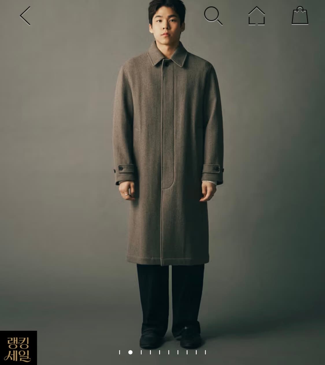 헤지스 울 캐시미어 코트 웜그레이 L 상품이미지2