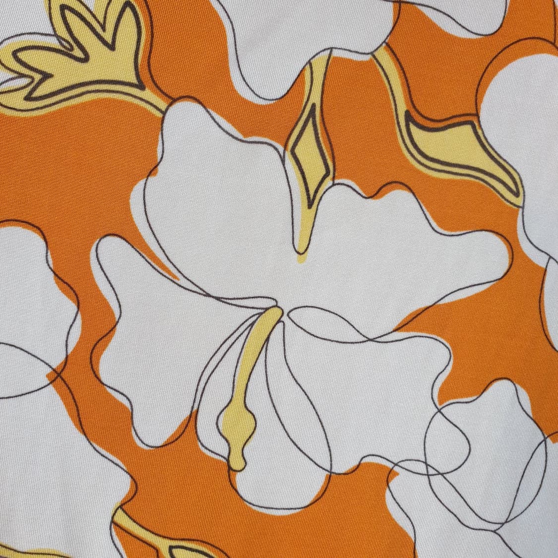 모스키노 칩앤시크 오렌지 플라워패턴 꼬임넥 비스코스 저지 탑 상품이미지6