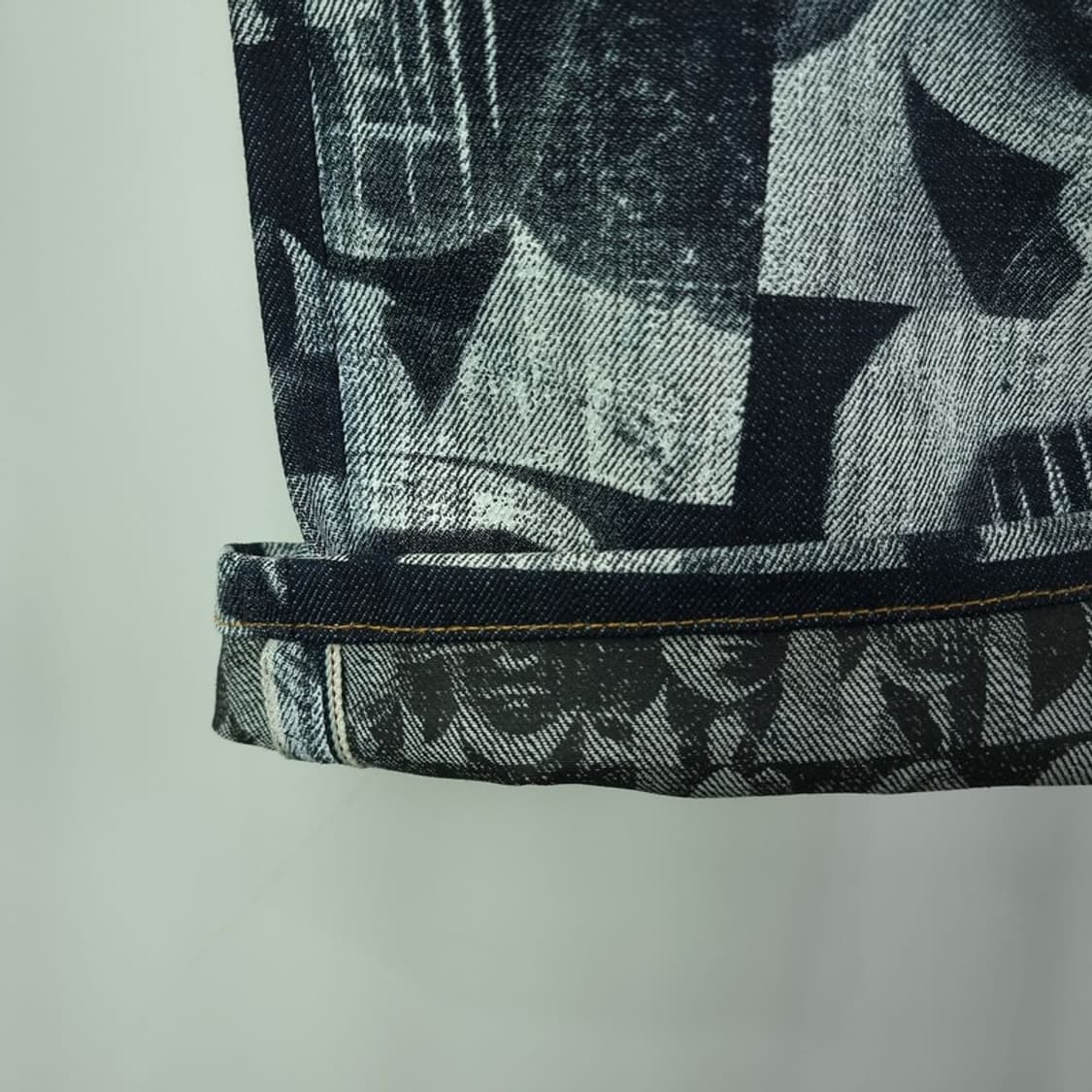 [아임낫어휴먼비잉] 펑크 그래픽 프린팅 데님 팬츠 청바지 M18758 상품이미지7