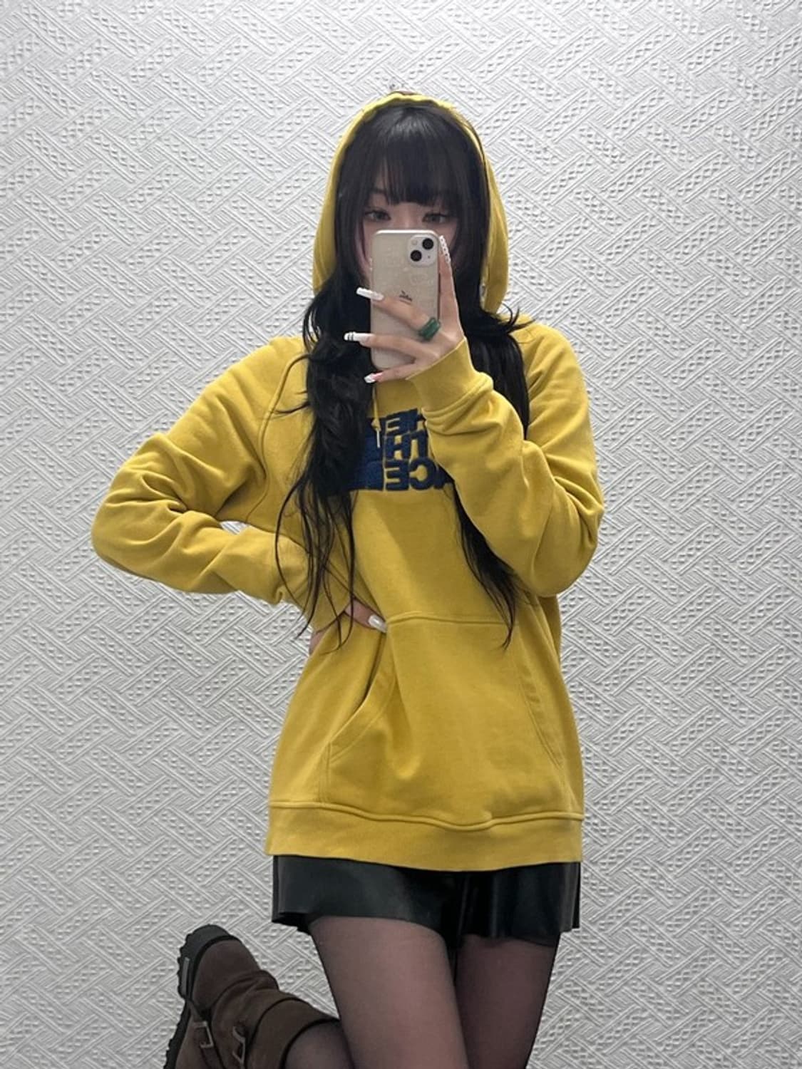 노스페이스 올드스쿨 레트로 00's 머스타드 후드티 100 C10823 상품이미지1