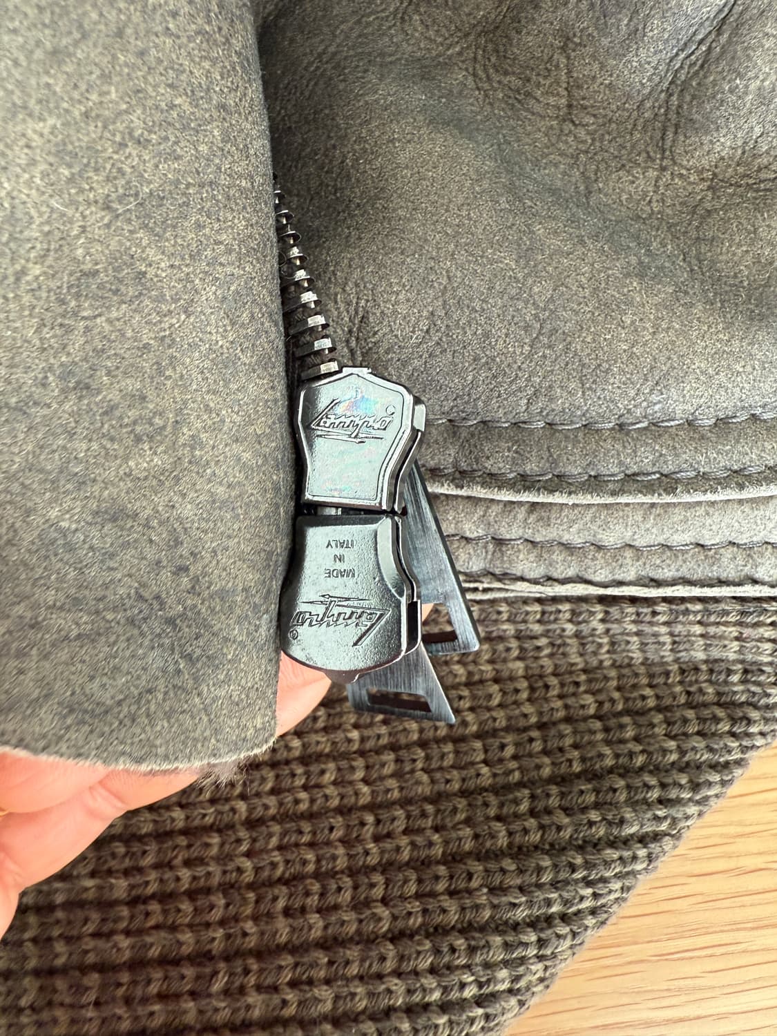 GMS-75 리얼 무스탕 레더 하이집업 자켓(LAMPO ZIP) 상품이미지9