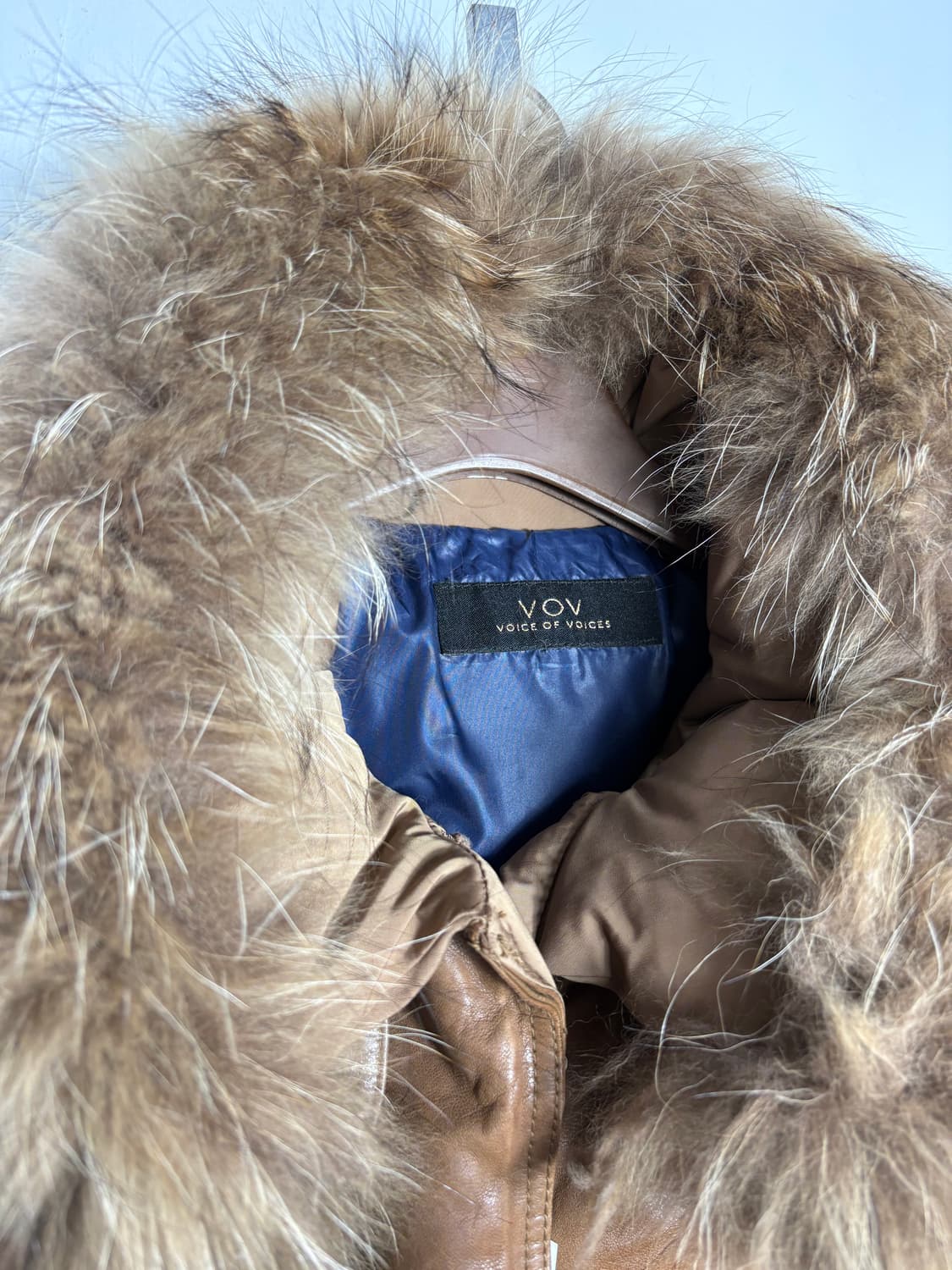 Vov 보브 퍼 카라 가죽 디테일 패딩 상품이미지5