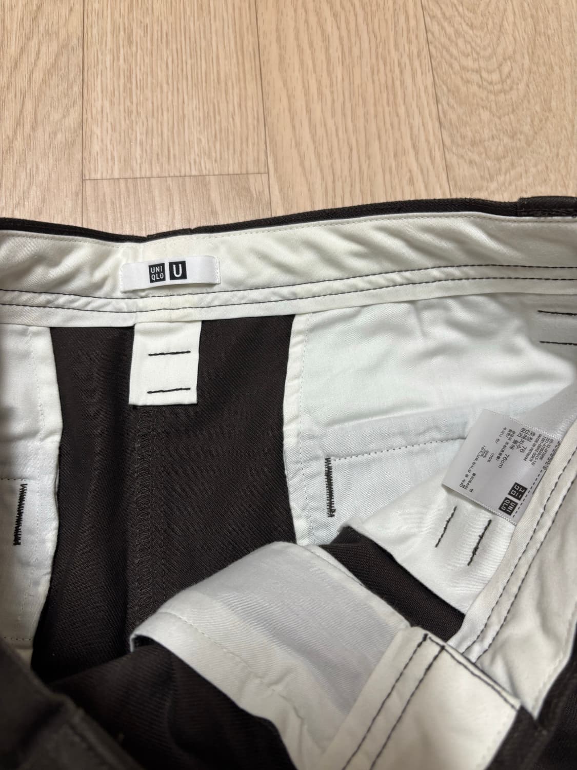 유니클로U 와이드 치노팬츠 다크브라운 상품이미지3