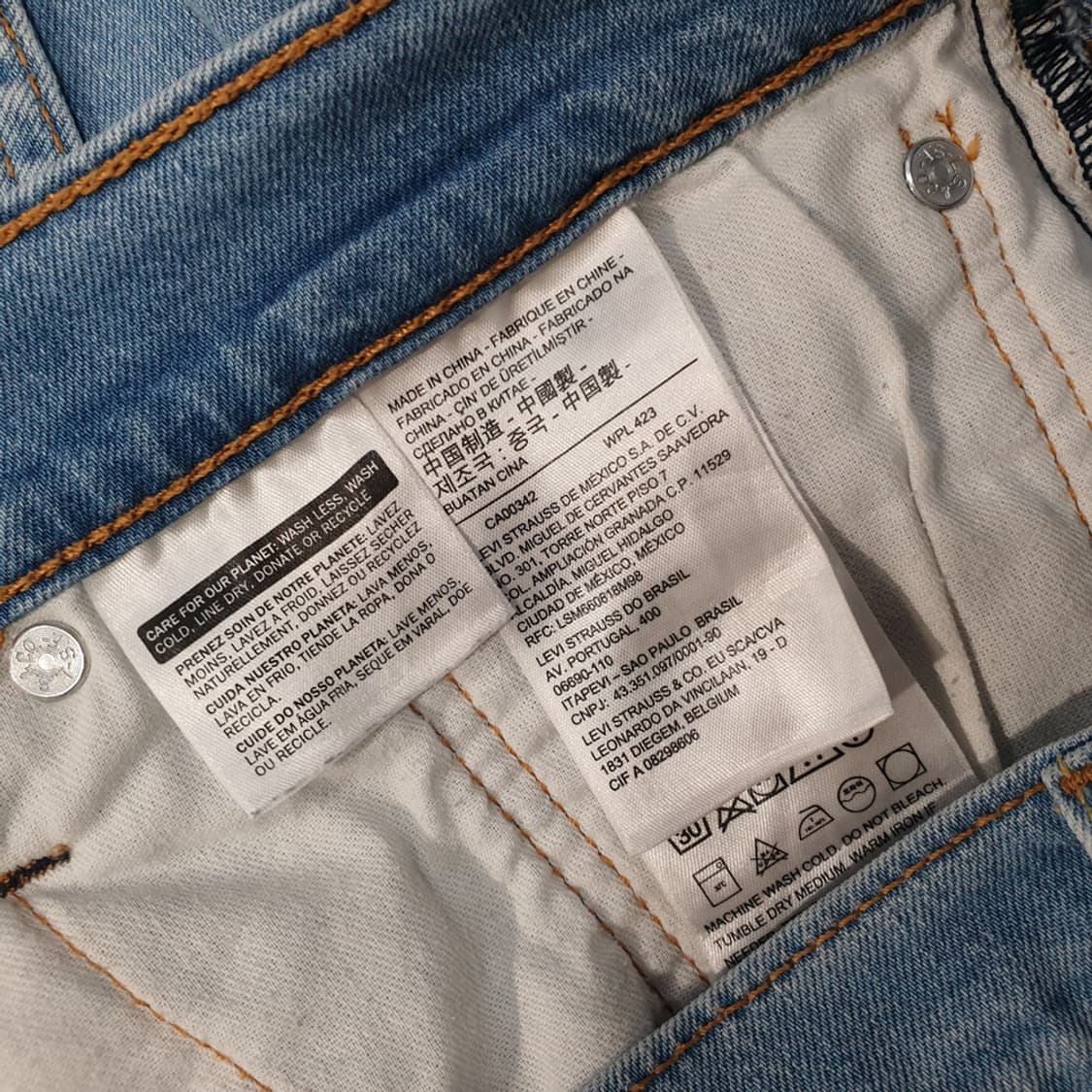 리바이스 502 레귤러 테이퍼드 청바지 34 상품이미지4