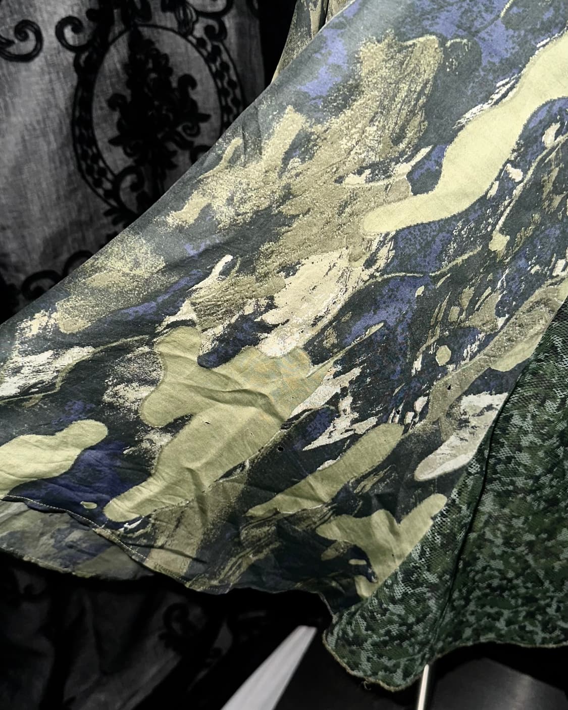 camouflage patchwork flare skirt 상품이미지4