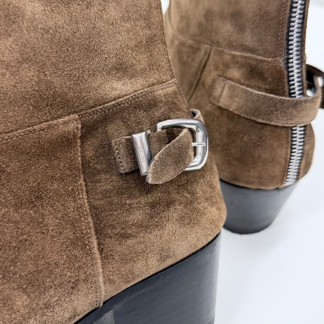 [S급/260] 셀린느 스웨이드 앵클 부츠 브라운 상품이미지8