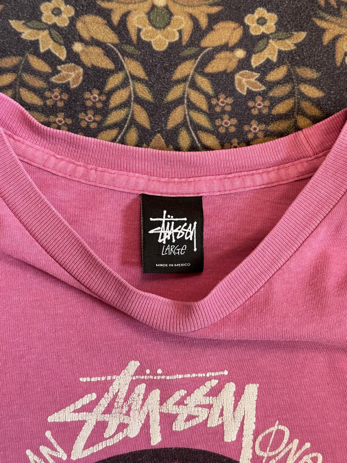 00s 올드 스투시 더스티 핑크 빈티지 티셔츠 상품이미지3