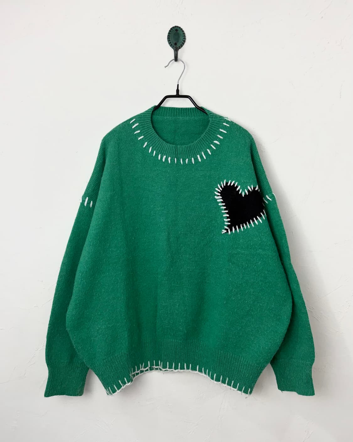 JPN 하트 스티치 니트 상품이미지1