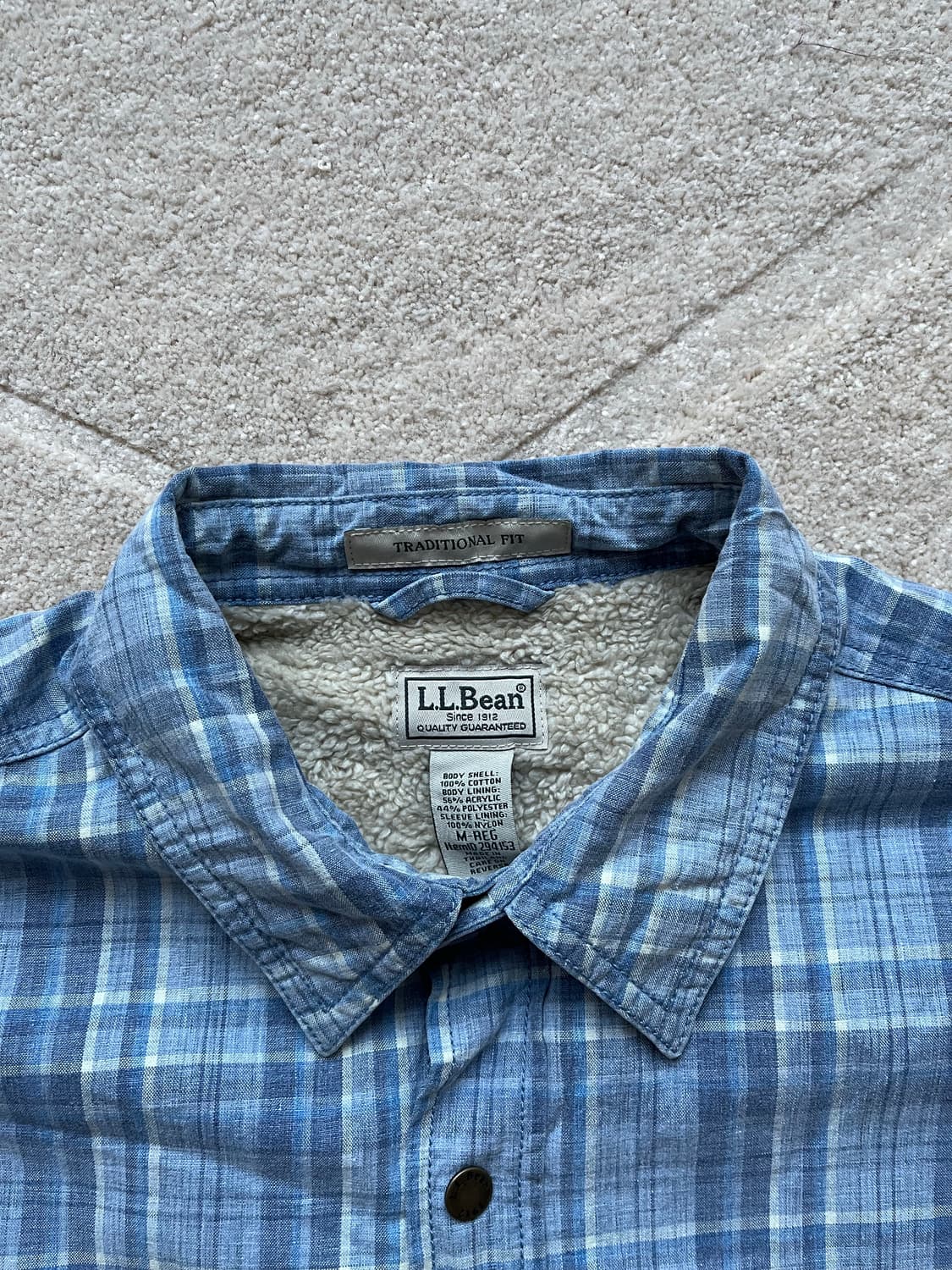 엘엘빈 플리스 체크 셔츠 (103-105) 상품이미지3