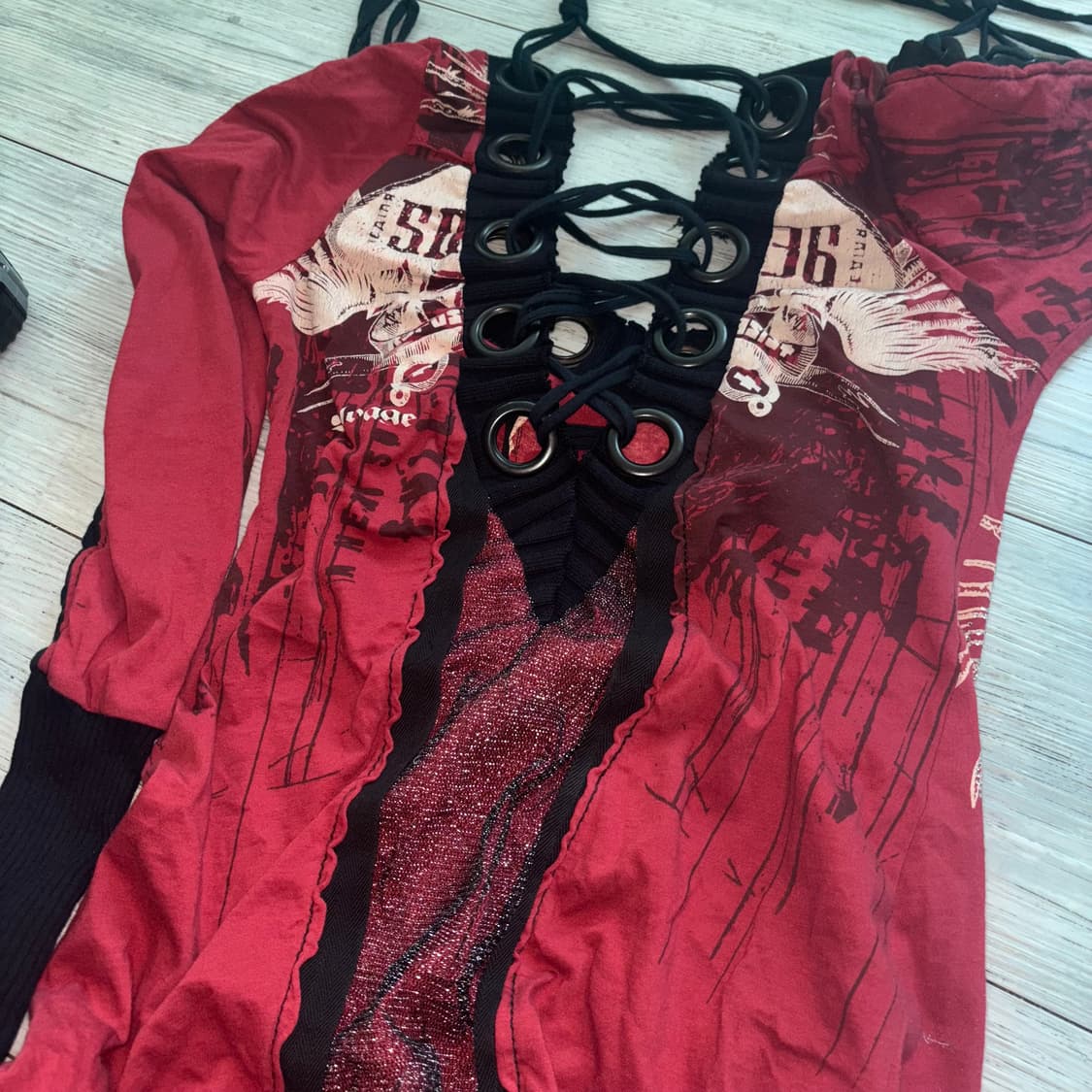 샐비지 salvage 레드 펑크 punk 탑 상품이미지3