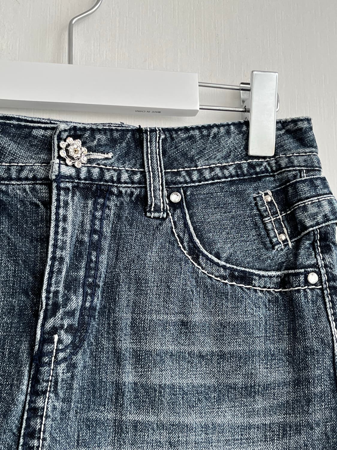 THEORIA 큐빅 데님 미니스커트 상품이미지2