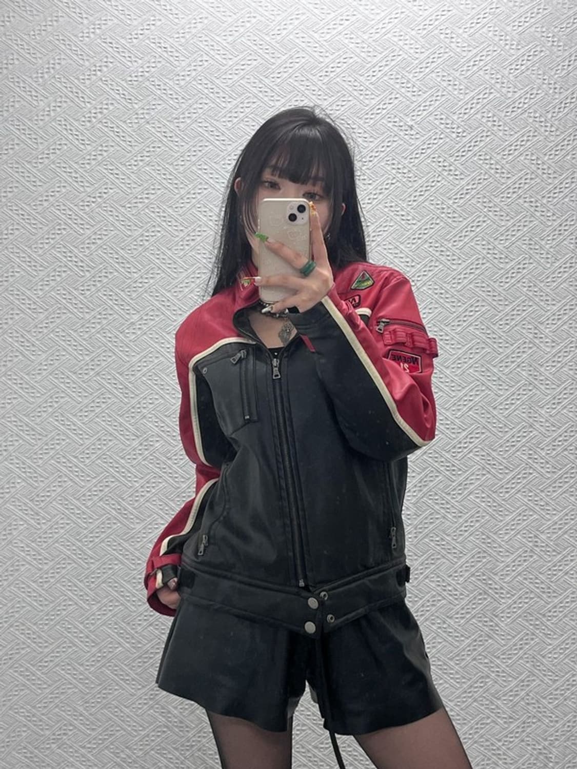 N'GENE 엔진 스트릿 펑크 모터 레이싱 가죽자켓 95 C09453 상품이미지2