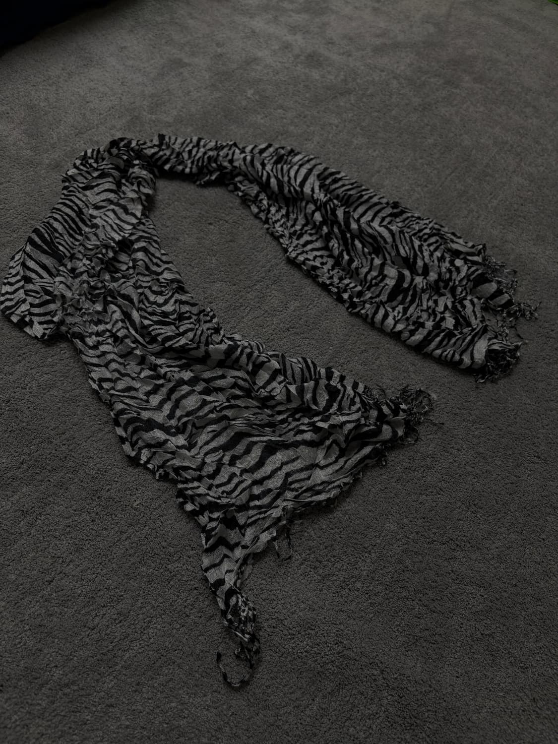 Vintage v-kei punk mood leopard scarf 상품이미지2