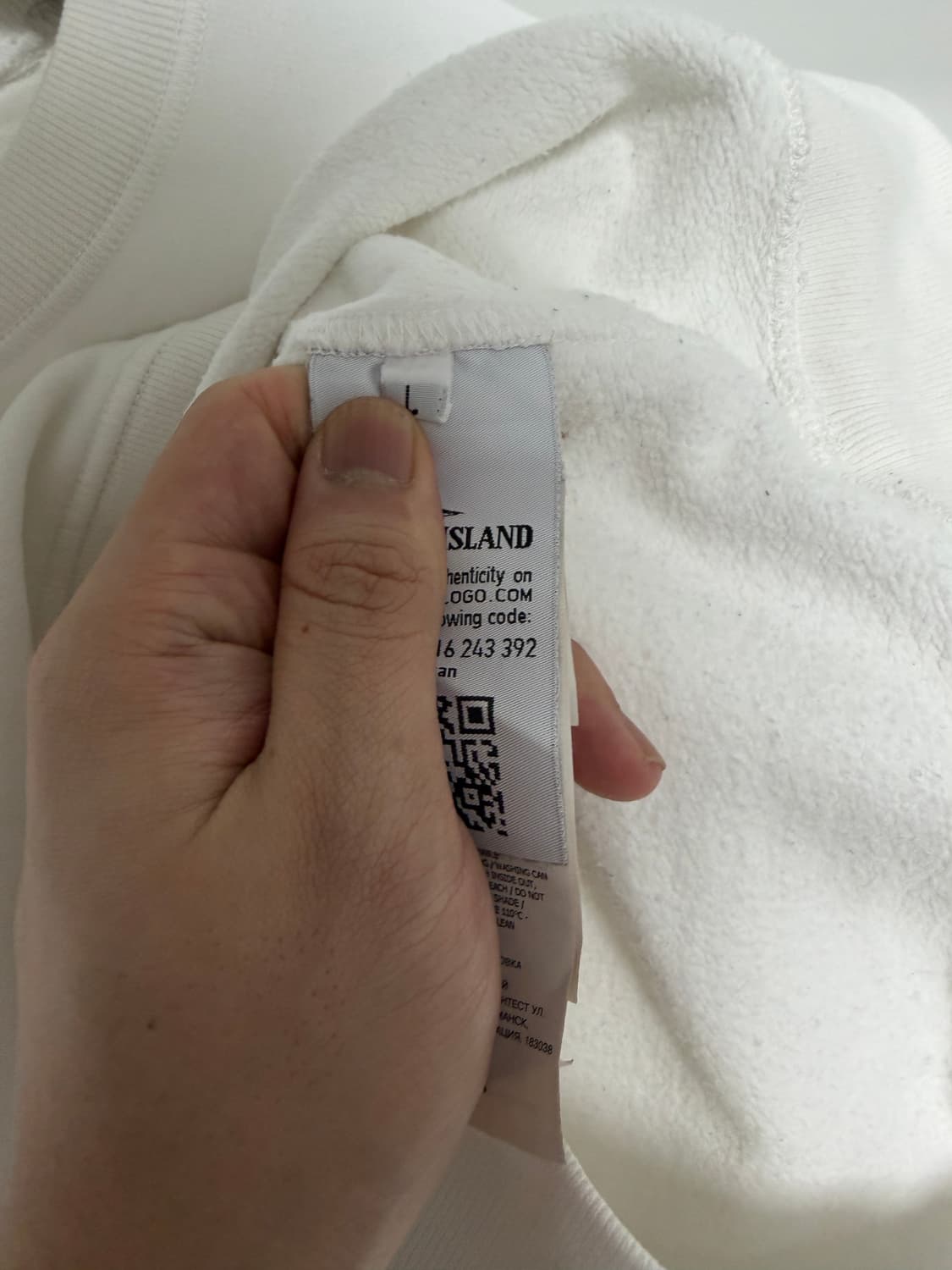 [ L ] 스톤아일랜드 맨투맨 스웻셔츠 화이트 상품이미지6