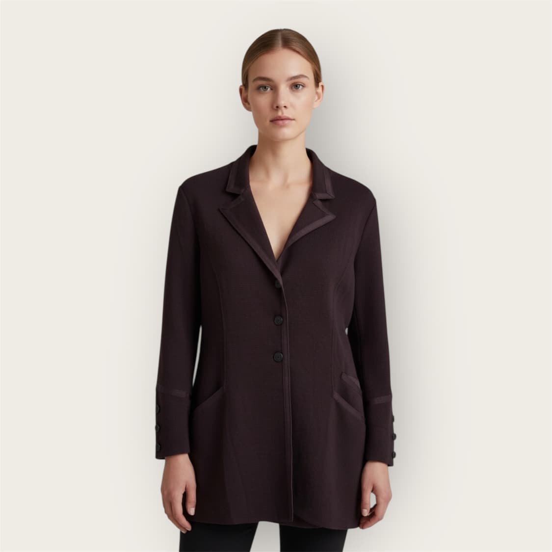 L/ 페라가모 버진울 롱 가디건 자켓 상품이미지1