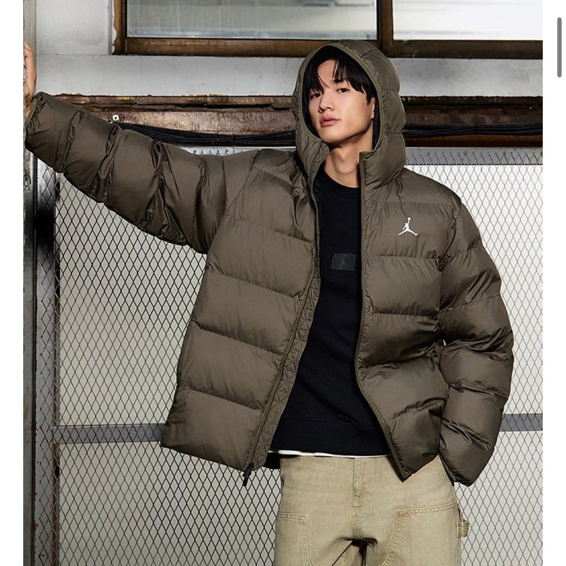 나이키조던 브루클린 패딩 L 카키 상품이미지1