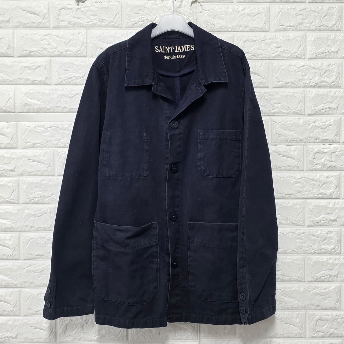 세인트제임스 네이비 코튼 워크 자켓 L fcb 상품이미지1