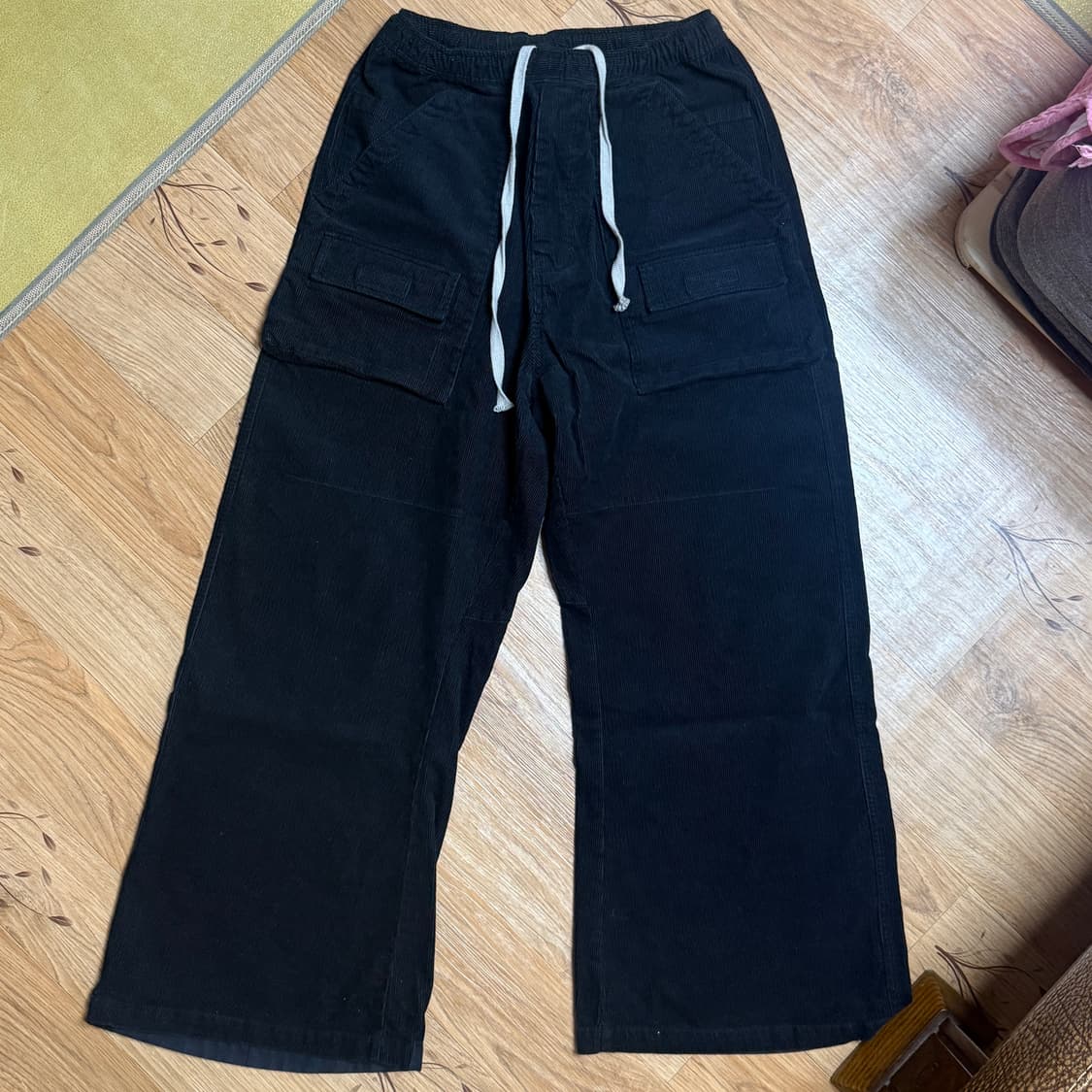 [2] 폴리테루 헤비 프론트 카고 파자마 블랙 상품이미지1