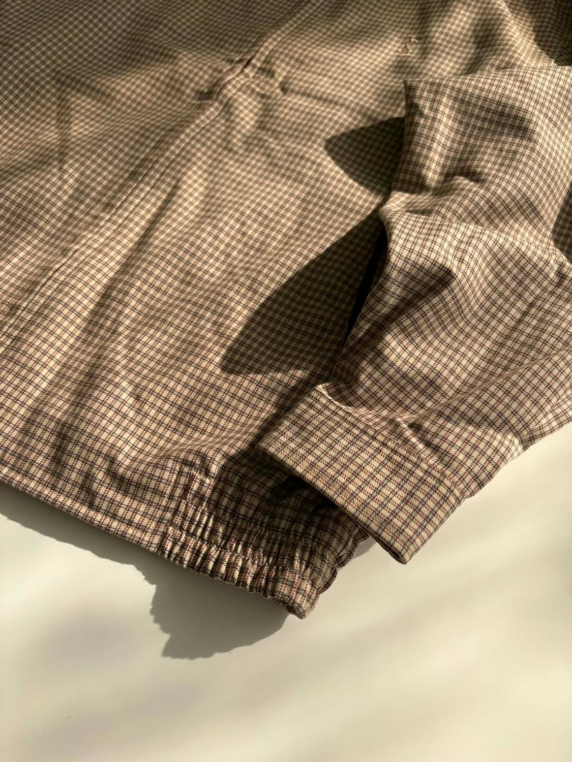 [95] 입생로랑 90s 체크 울 스윙탑 블루종 자켓 상품이미지7