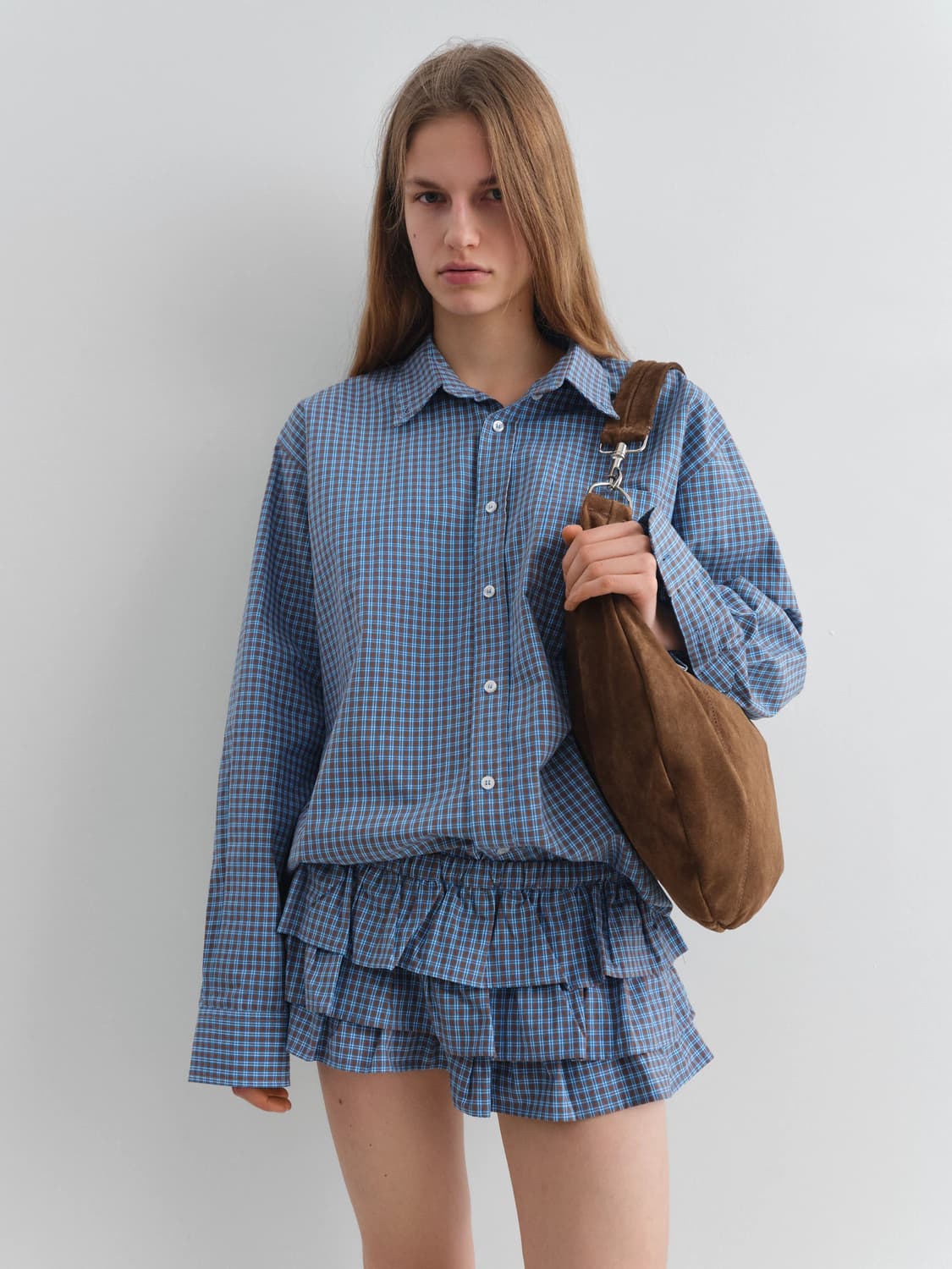 F/기마구아스 파울라 PAULA 스웨이드 호보백 브라운 상품이미지6