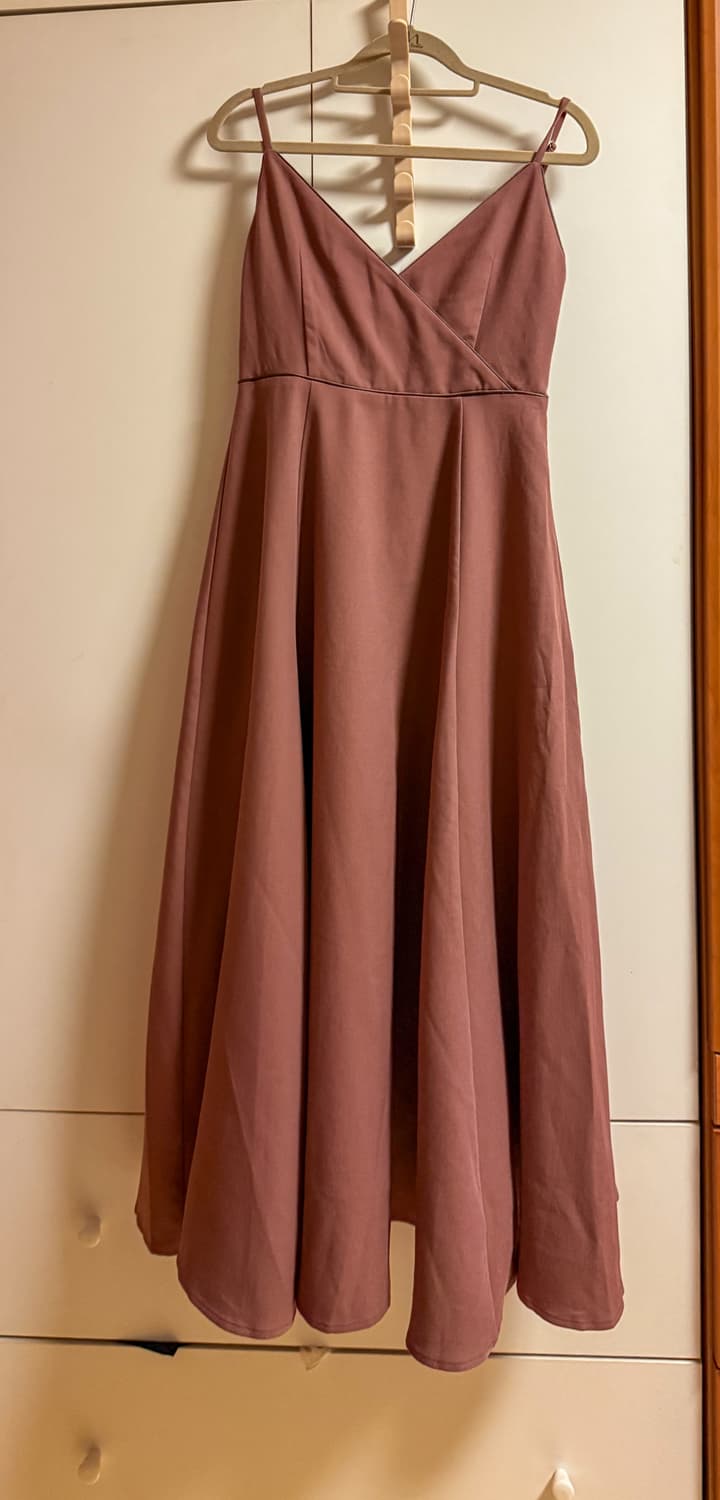 내츄럴뀌뚜르 백리본 파이핑 캐미 원피스 벽돌색 상품이미지8