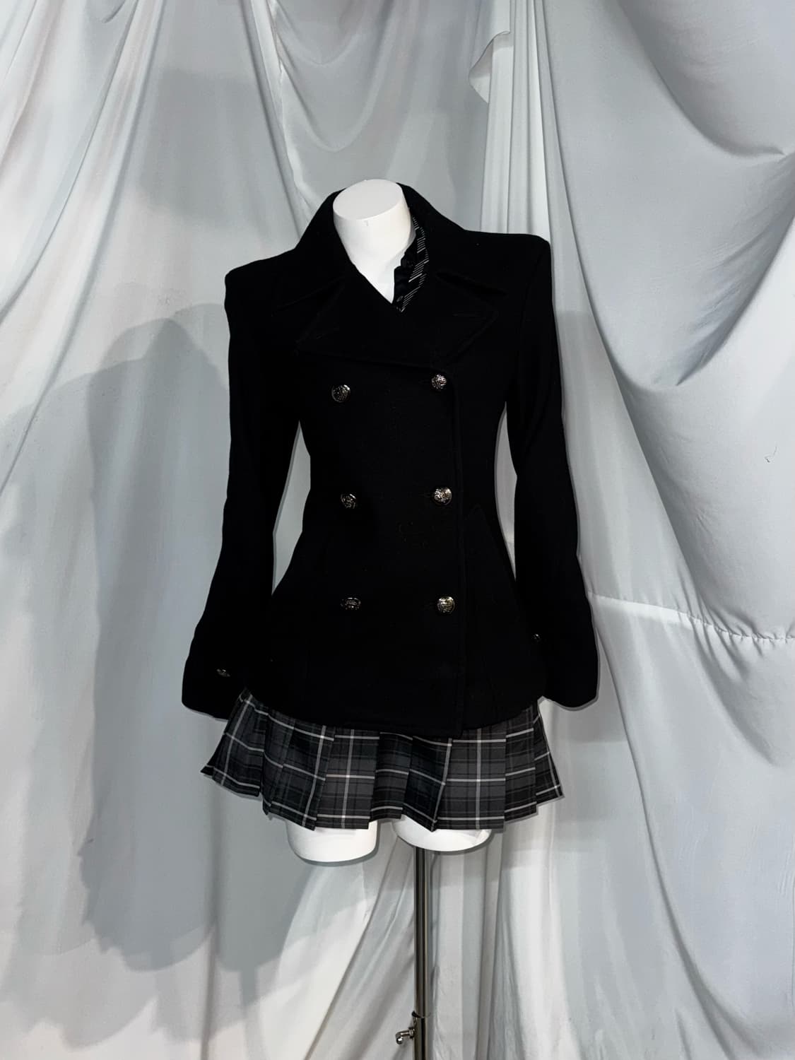 무채색 레오파드 갸루 데일리 블랙 공겜여주깔 코디세트 상품이미지7