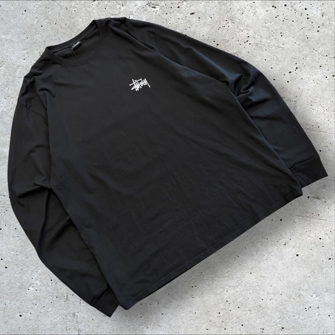 [XL] 스투시 베이직 빅로고 긴팔 티셔츠 롱슬리브 블랙 C872 상품이미지2
