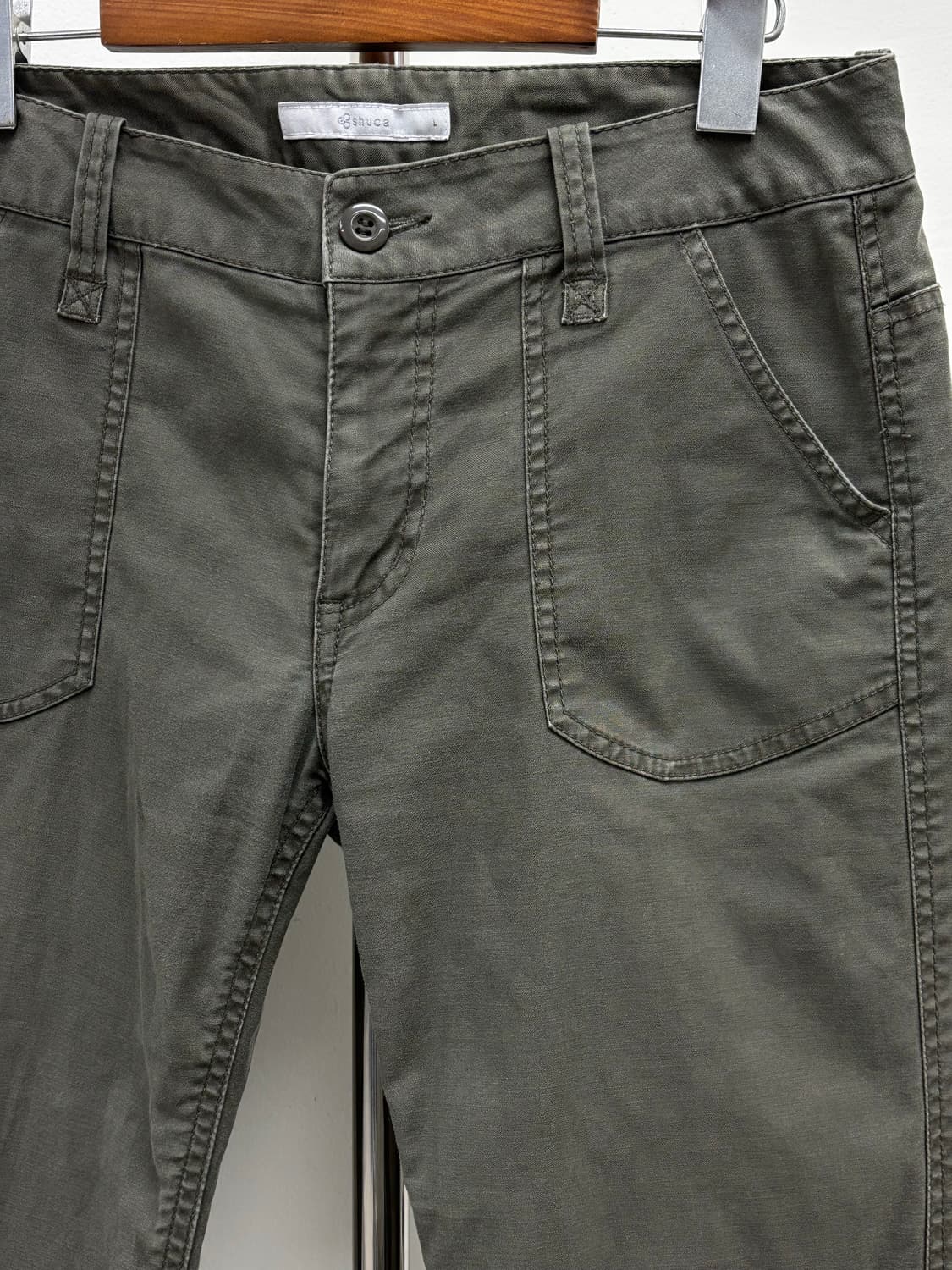 빈티지 카키 코튼 팬츠 상품이미지7