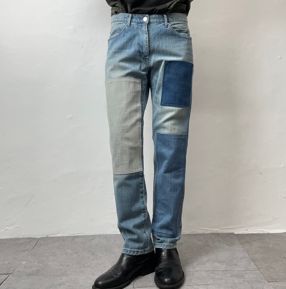 ADAM ET ROPÉ Patchwork Tapered Denim Pan 상품이미지1