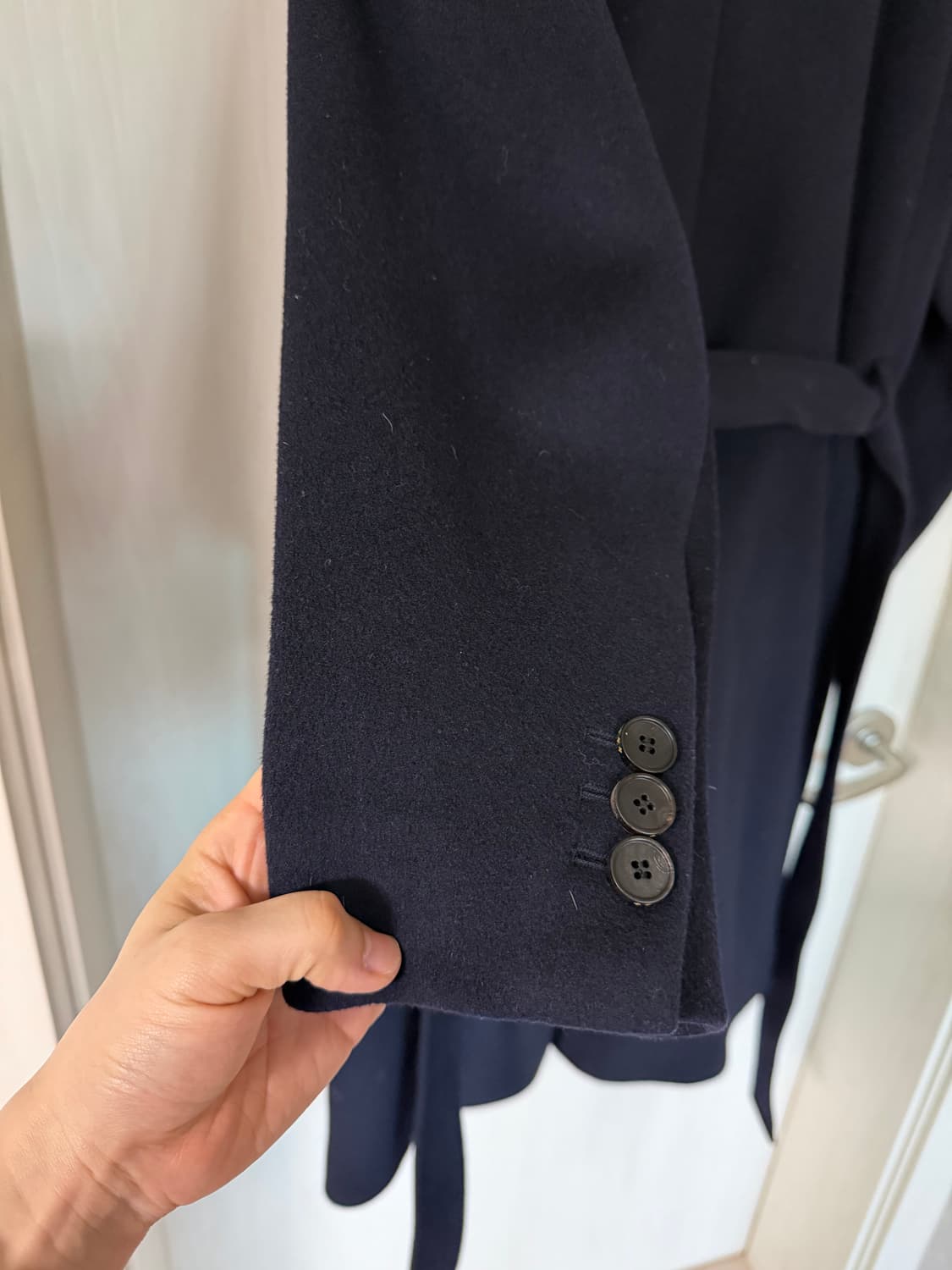 토니웩 크루도 숄카라 오버코트 네이비 m 상품이미지3