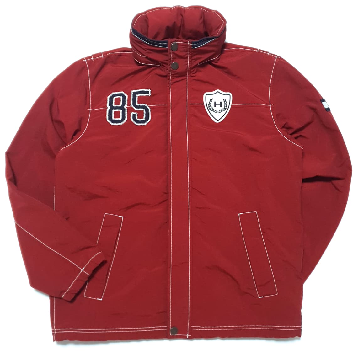 타미힐피거 올드스쿨 H로고 버건디 바람막이 점퍼 상품이미지2