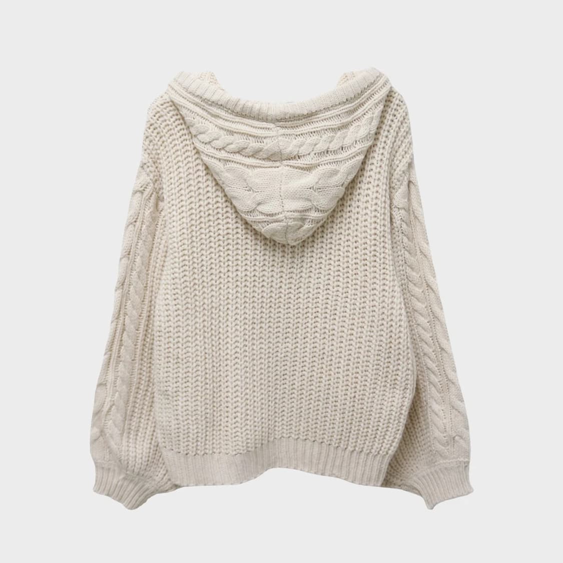 잉그니  꽈배기 후드 니트 집업 62286 상품이미지2