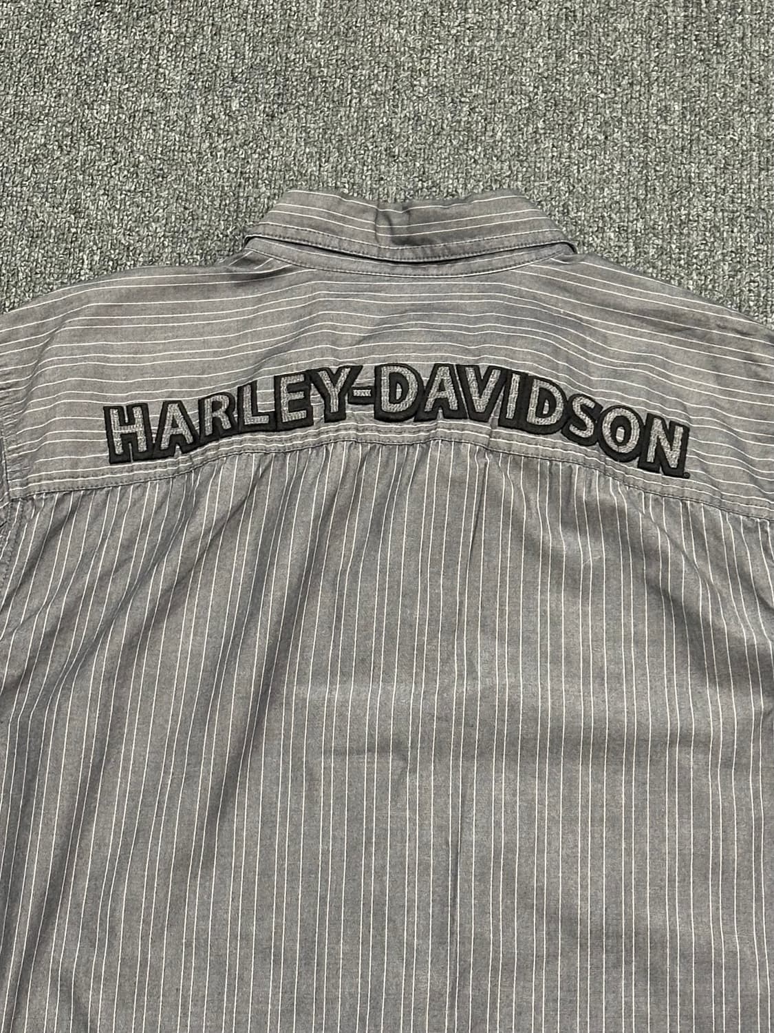 L)할리데이비슨 vintage 레일로드 스트라이프 긴팔셔츠 상품이미지6
