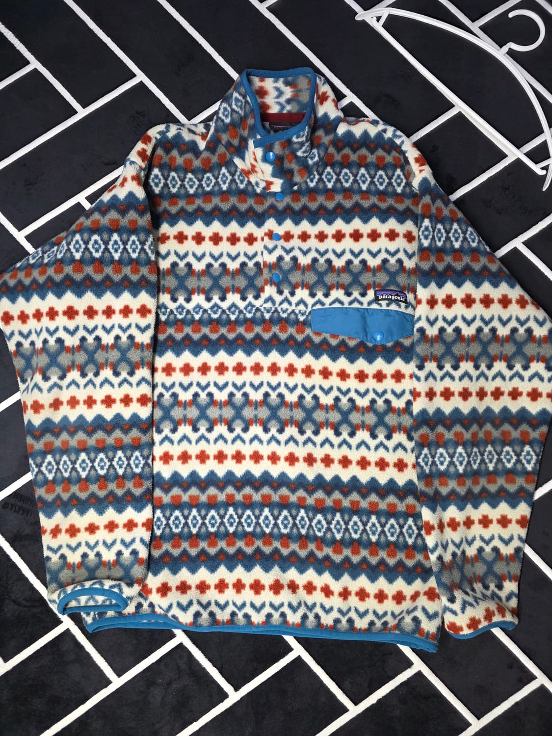 파타고니아 신칠라 풀오버 스냅티 클리프 언더워터 블루 M 상품이미지1