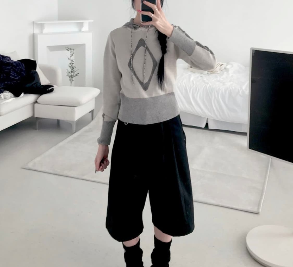 미스치프 롬버스 후드티 상품이미지1