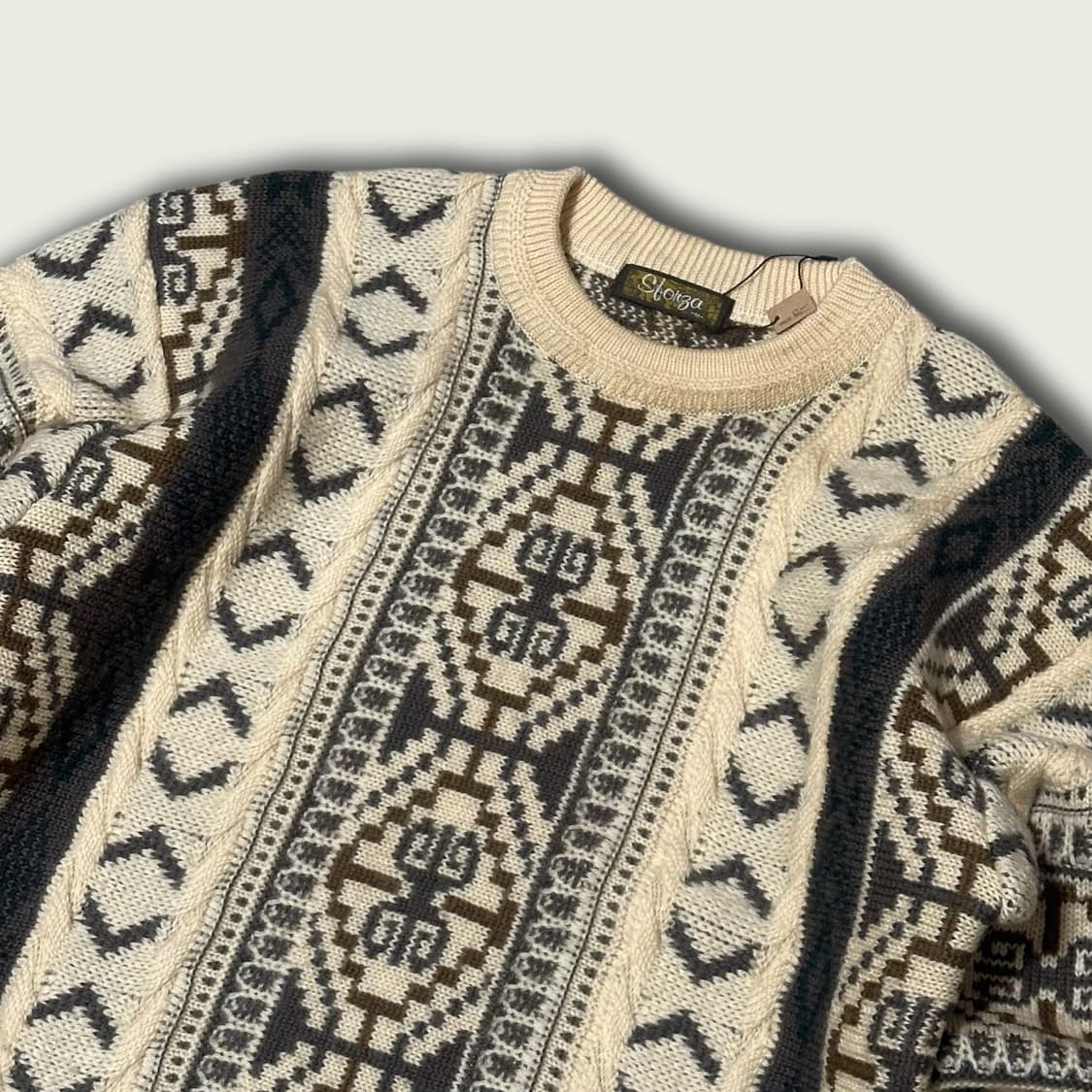 JPN 울 케이블 패턴 니트 상품이미지2