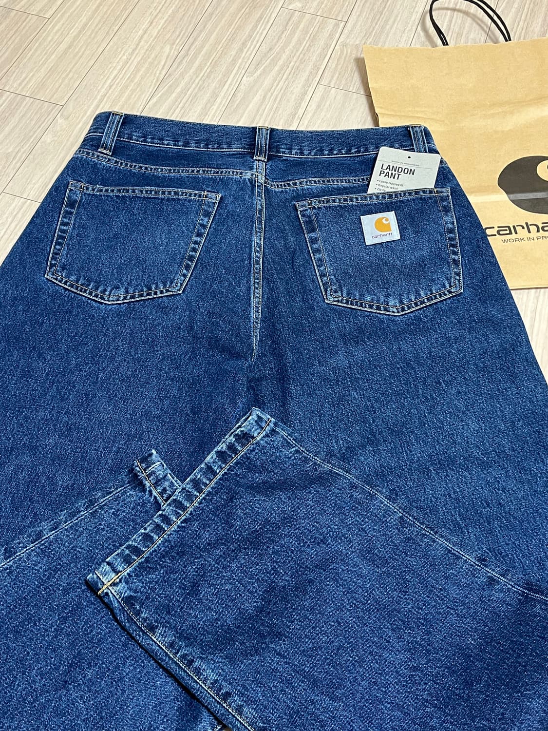 칼하트윕 랜든 팬츠 (블루스톤워시드) 32 size 상품이미지2