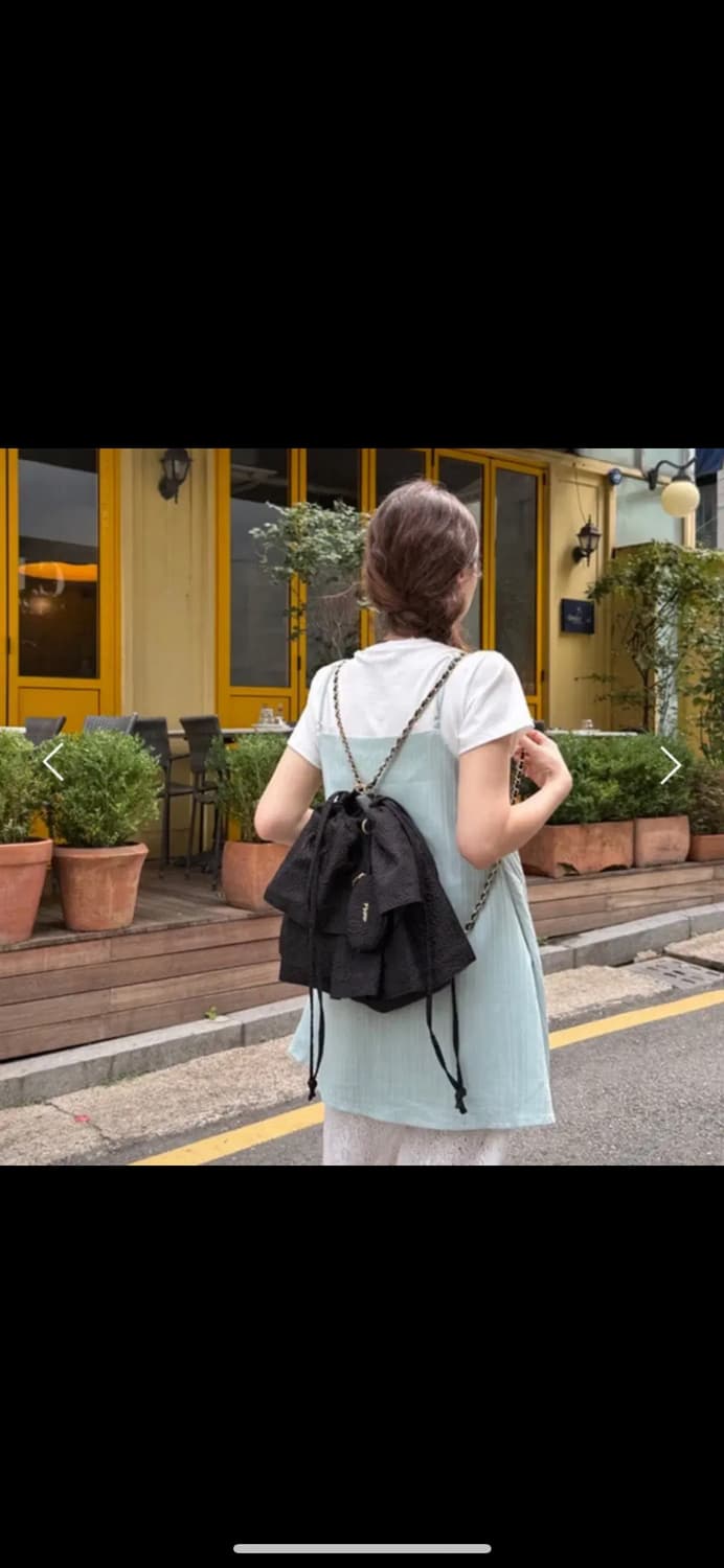 아떼바네사브루노 프릴백 블랙 체인 백팩 숄더백 새상품 상품이미지1